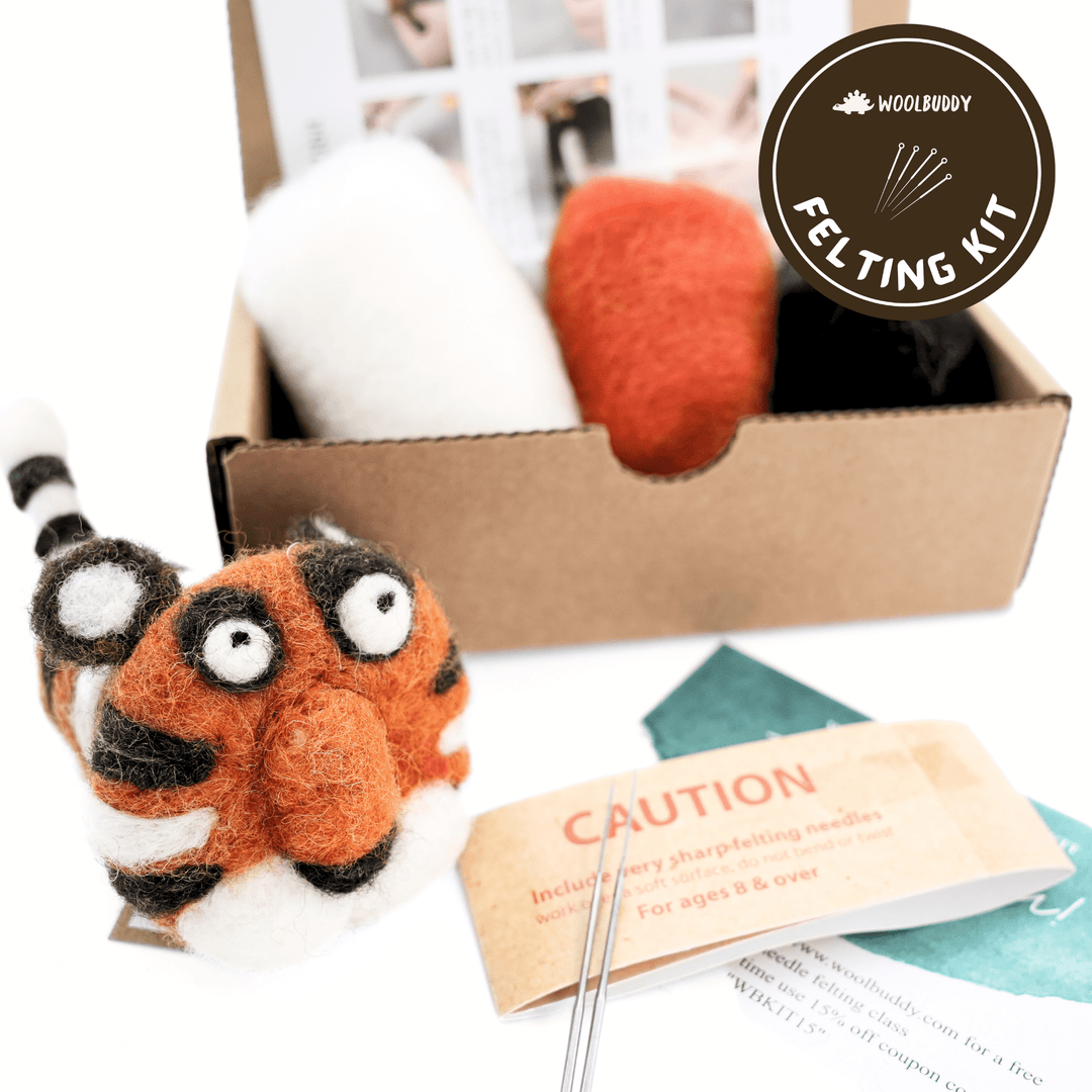 Needle Felting Tiger Kit - Woolbuddy