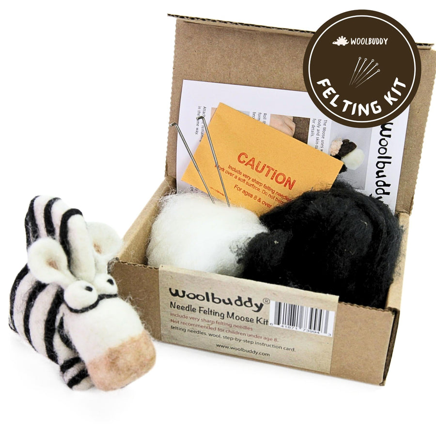 Needle Felting Zebra Kit - Woolbuddy