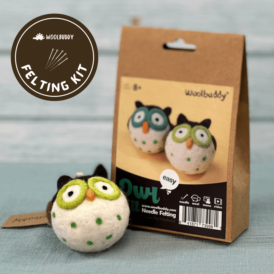 Owl Needle Felting Kit - Woolbuddy