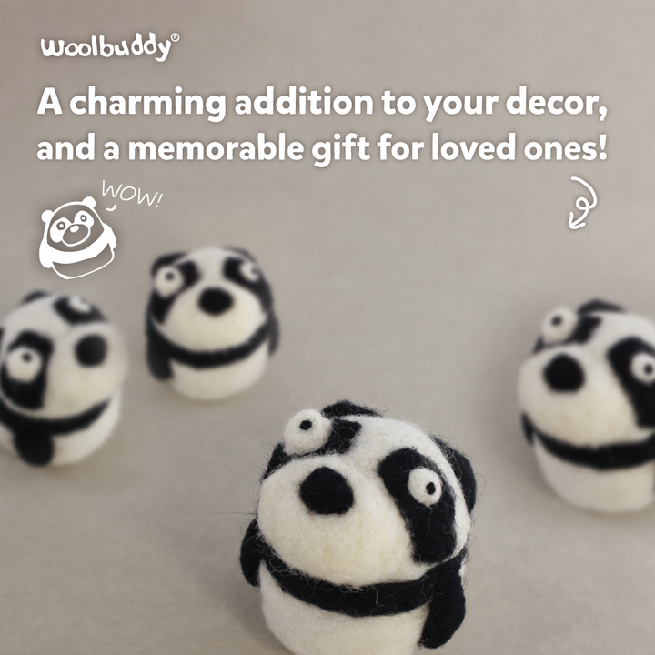 Needle Felting Panda Kit