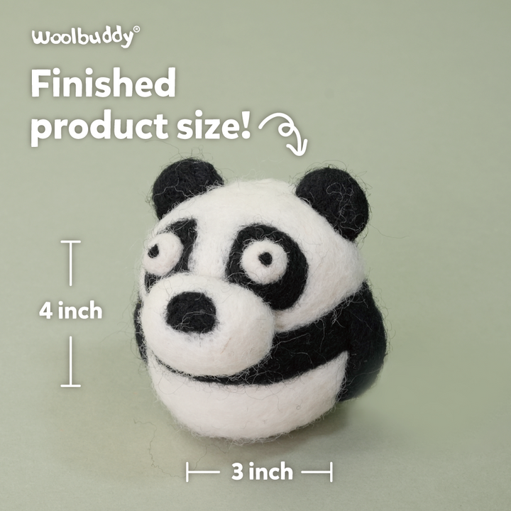 Needle Felting Panda Kit