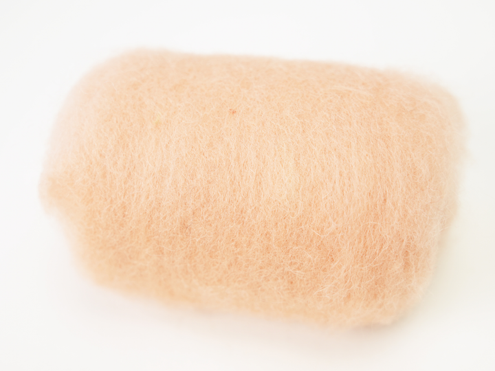 Corriedale Wool Peach – Premium Natural Wool Roving for Needle Felting, Spinning, and Crafting | Woolbuddy