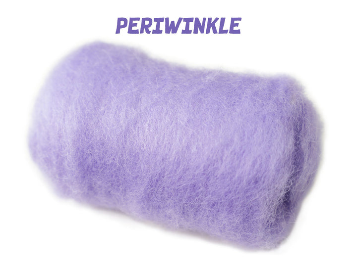 Corriedale Wool Periwinkle – Premium Wool Roving for Needle Felting & Crafts | Woolbuddy