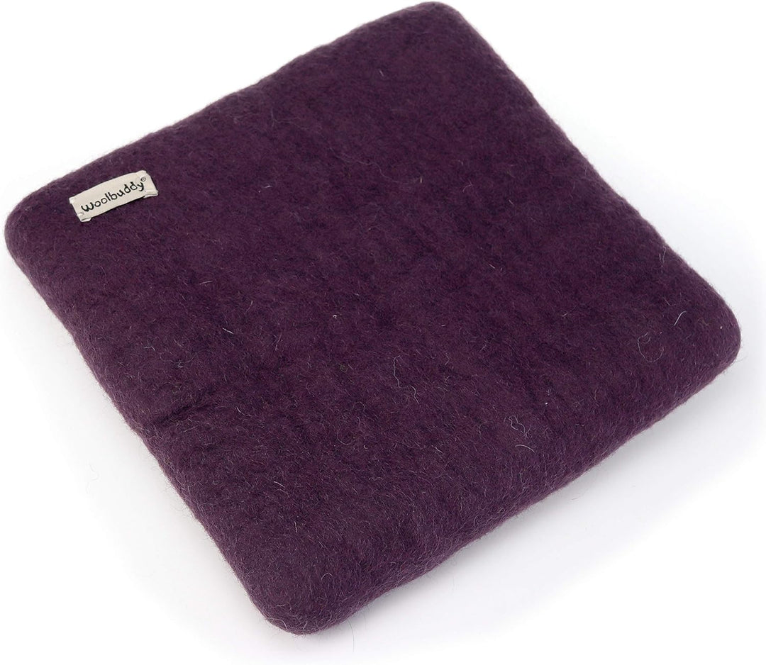 purple felt pad, handmade wool felting mat