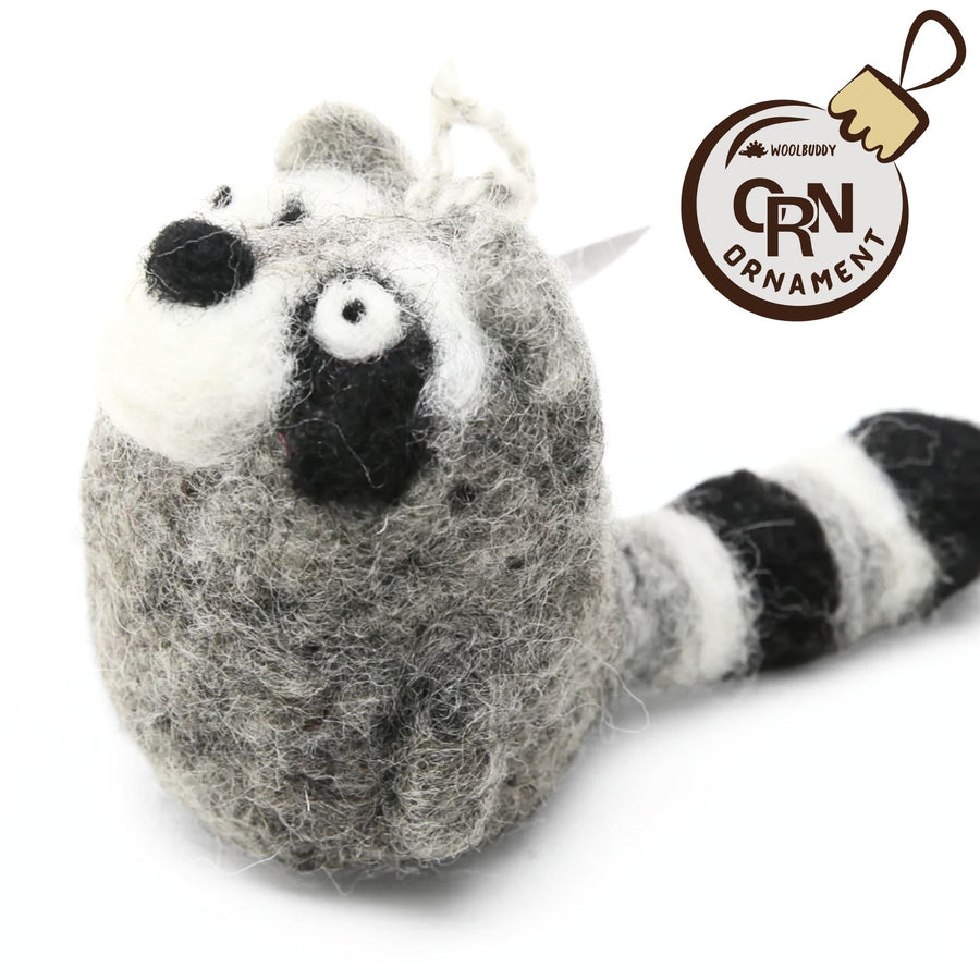 Raccoon Ornament - Woolbuddy