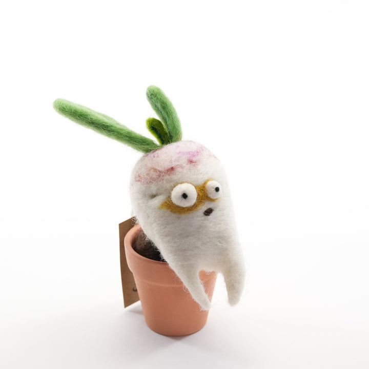 Radish Monster Plant with Clay Pot - Woolbuddy