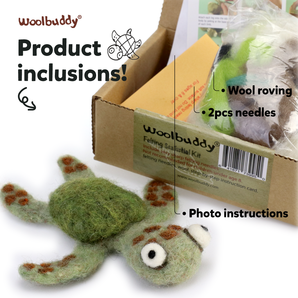 Needle Felting Sea Turtle Kit