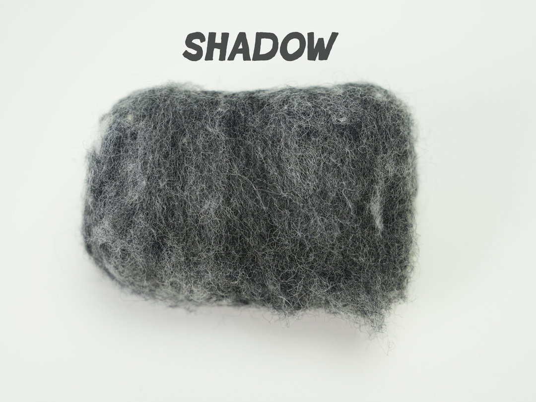 Corriedale Wool Shadow Gray – Premium Wool Roving for Needle Felting & Crafts | Woolbuddy