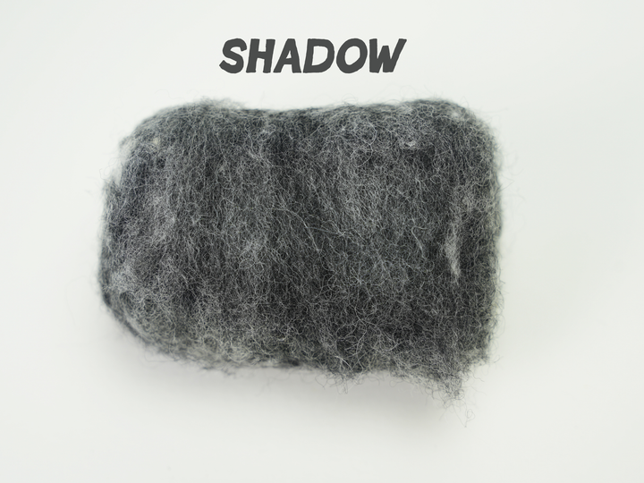 Corriedale Wool Shadow Gray – Premium Wool Roving for Needle Felting & Crafts | Woolbuddy