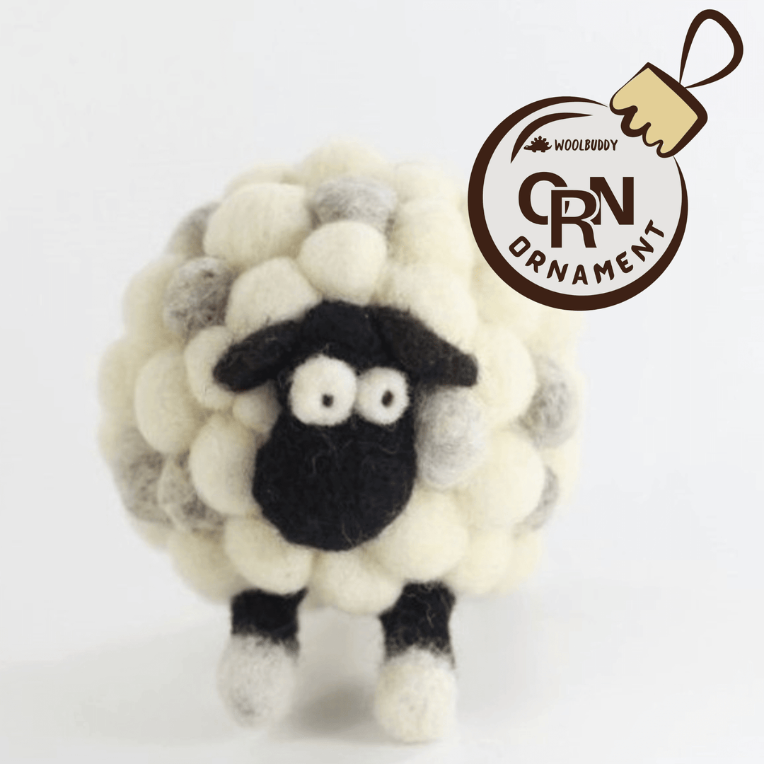 Handmade Wool Felt Sheep Charm – Cute Bag & Desk Accessory | Woolbuddy