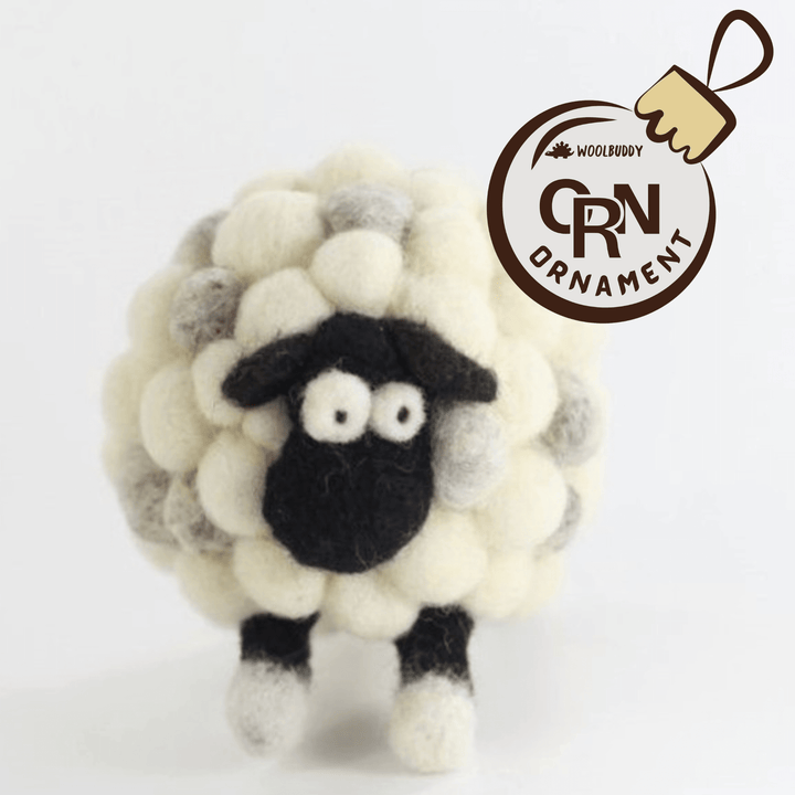 Handmade Wool Felt Sheep Charm – Cute Bag & Desk Accessory | Woolbuddy