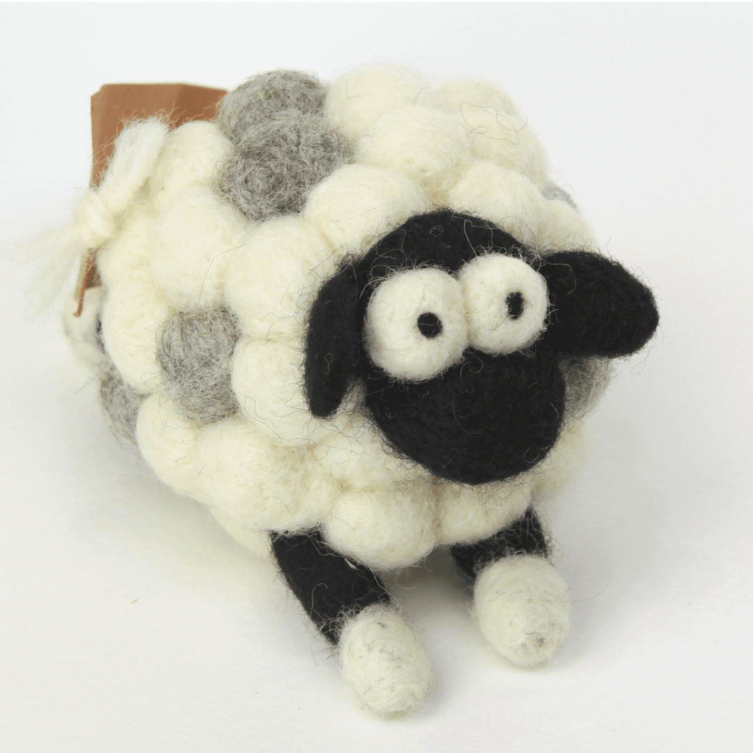 Handmade Wool Felt Sheep Charm – Cute Bag & Desk Accessory | Woolbuddy