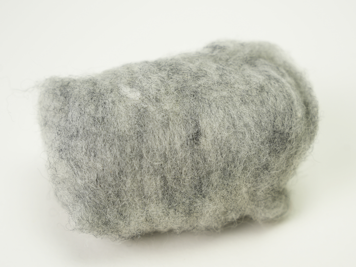 Corriedale Wool Smoke Gray – Premium Wool Roving for Needle Felting & Crafts | Woolbuddy