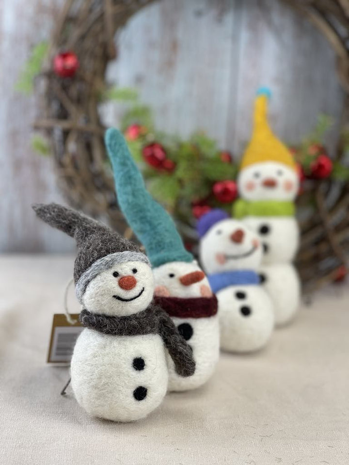 Snowman Ornament - Woolbuddy