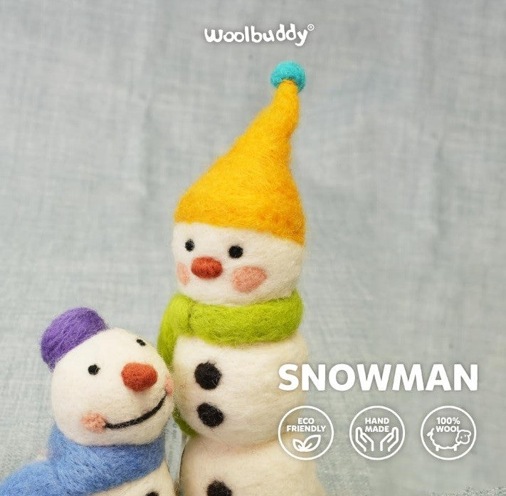 Woolbuddy Needle Felting Snowman Kit