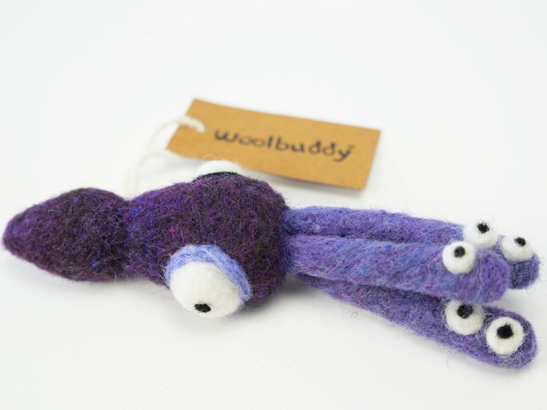 Squid Ornament - Handmade Needle Felted Wool Decoration | Woolbuddy