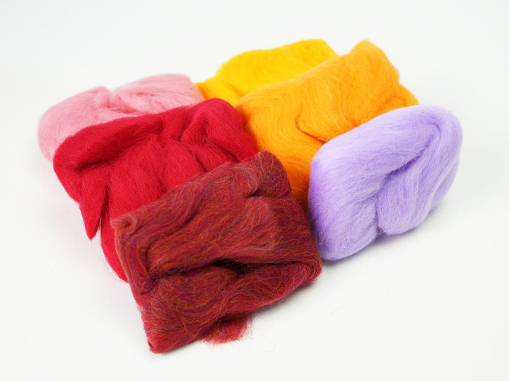 Merino Wool 2 oz per pack– Summer Colors for Needle Felting, Wet Felting & Craft Projects | Woolbuddy
