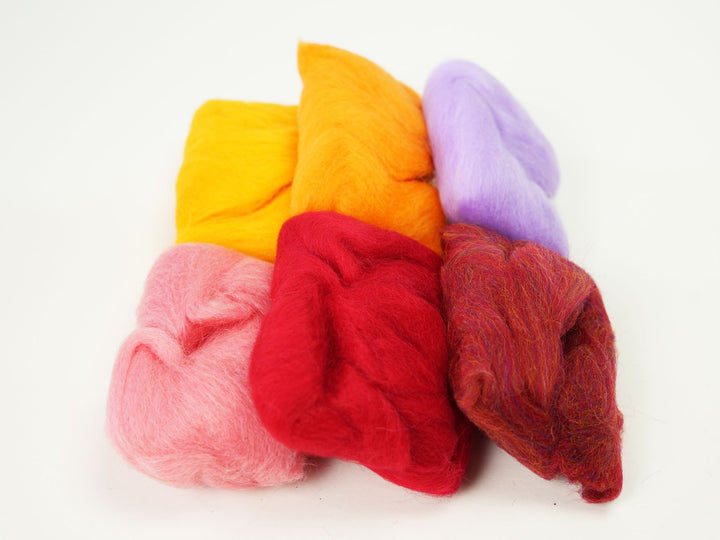 Merino Wool 2 oz per pack– Summer Colors for Needle Felting, Wet Felting & Craft Projects | Woolbuddy