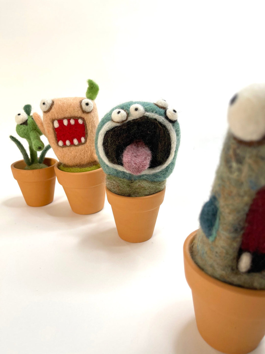 Tom Monster Plant with Clay Pot - Woolbuddy