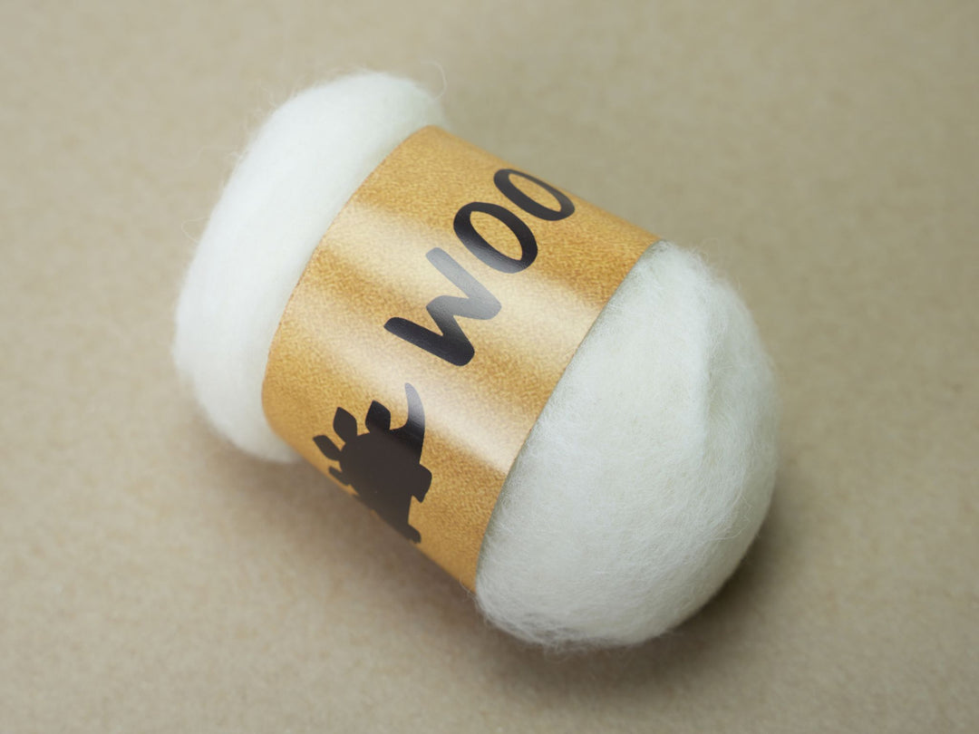 Corriedale Wool White – Premium Natural Wool Roving for Needle Felting, Spinning, and Crafting | Woolbuddy