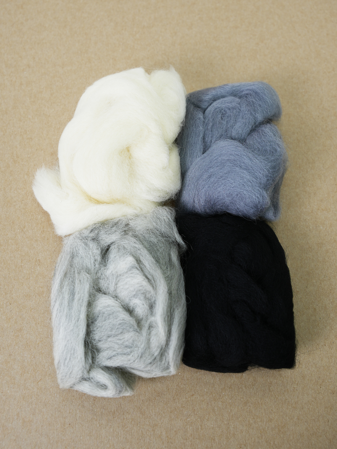 Merino Wool 2 oz per pack– Winter Colors for Needle Felting, Wet Felting & Craft Projects | Woolbuddy