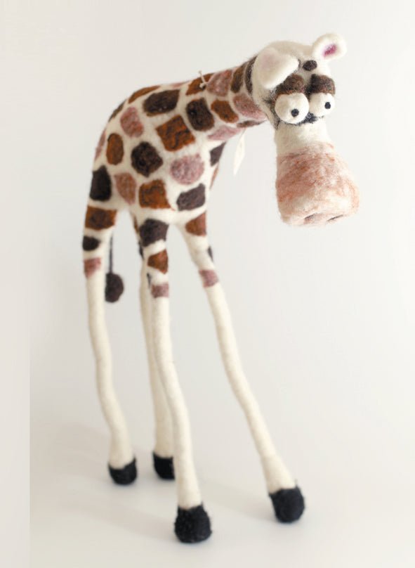 Woolbuddy Needle Felting Long - Legged Giraffe Kit - Woolbuddy