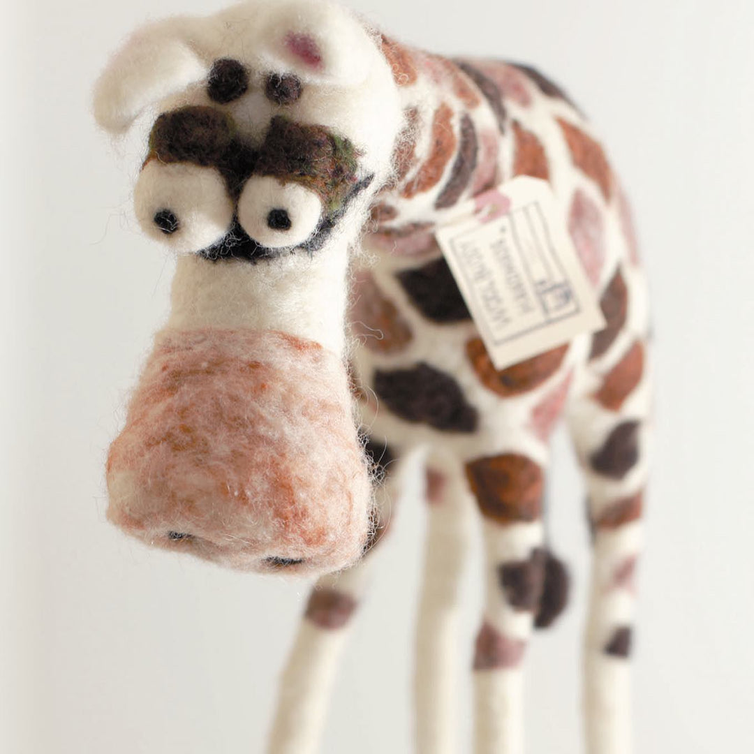 Woolbuddy Needle Felting Long - Legged Giraffe Kit - Woolbuddy