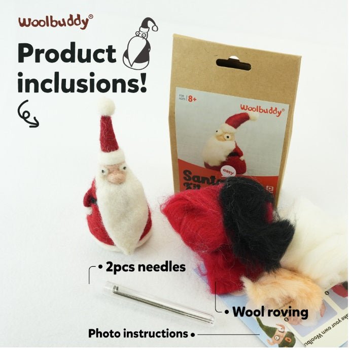 Woolbuddy Needle Felting Santa Kit - Woolbuddy