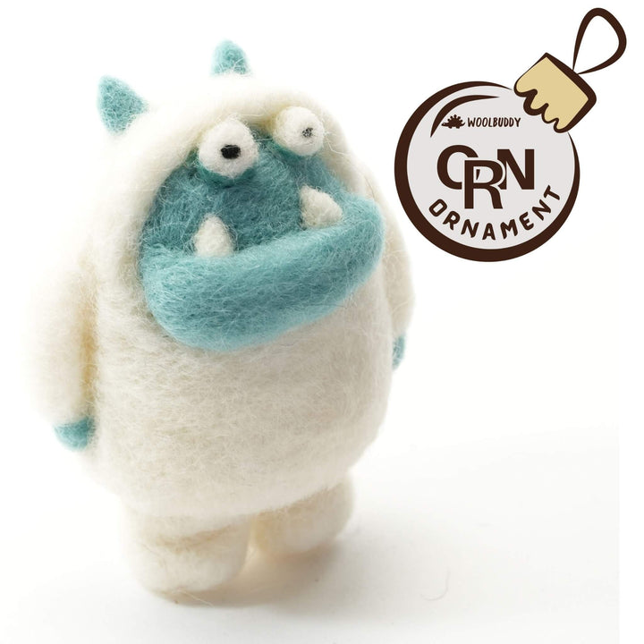 Handmade Wool Felt Yeti – Unique Mythical Creature Charm | Woolbuddy