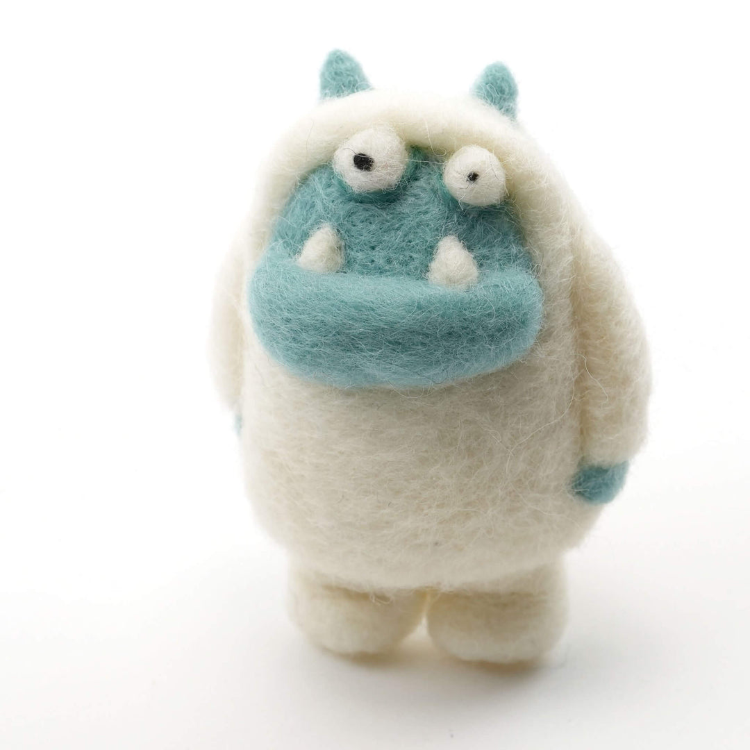 Handmade Wool Felt Yeti – Unique Mythical Creature Charm | Woolbuddy