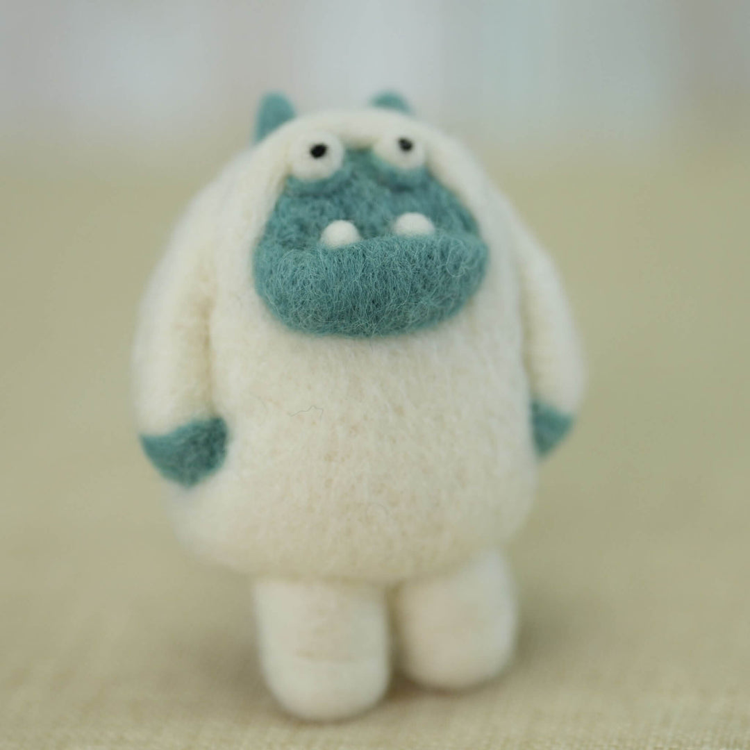 Handmade Wool Felt Yeti – Unique Mythical Creature Charm | Woolbuddy