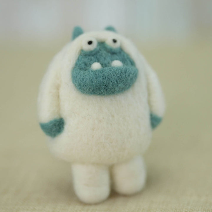 Handmade Wool Felt Yeti – Unique Mythical Creature Charm | Woolbuddy