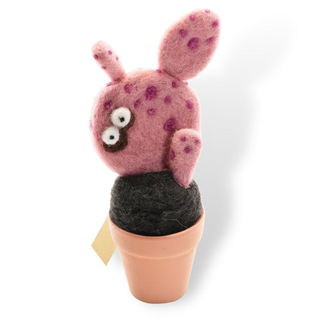 yuka monsters Yuka Monster Plant with Clay Pot – Wool Felt Fantasy Décor