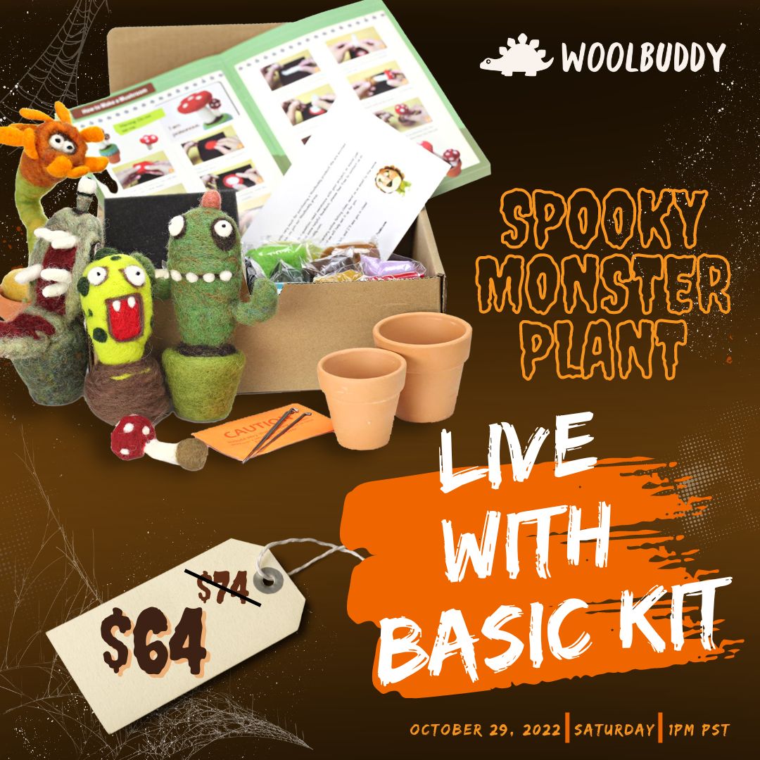 Halloween Needle Felting Workshop: Create your Spooky Monster Plant