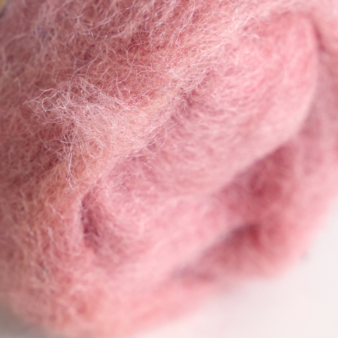 Corriedale Wool Pink 1 - Candy Floss
