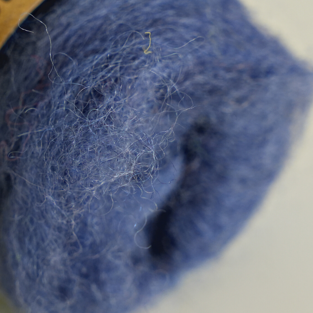 Corriedale Wool Blue 5 - Iris Blue