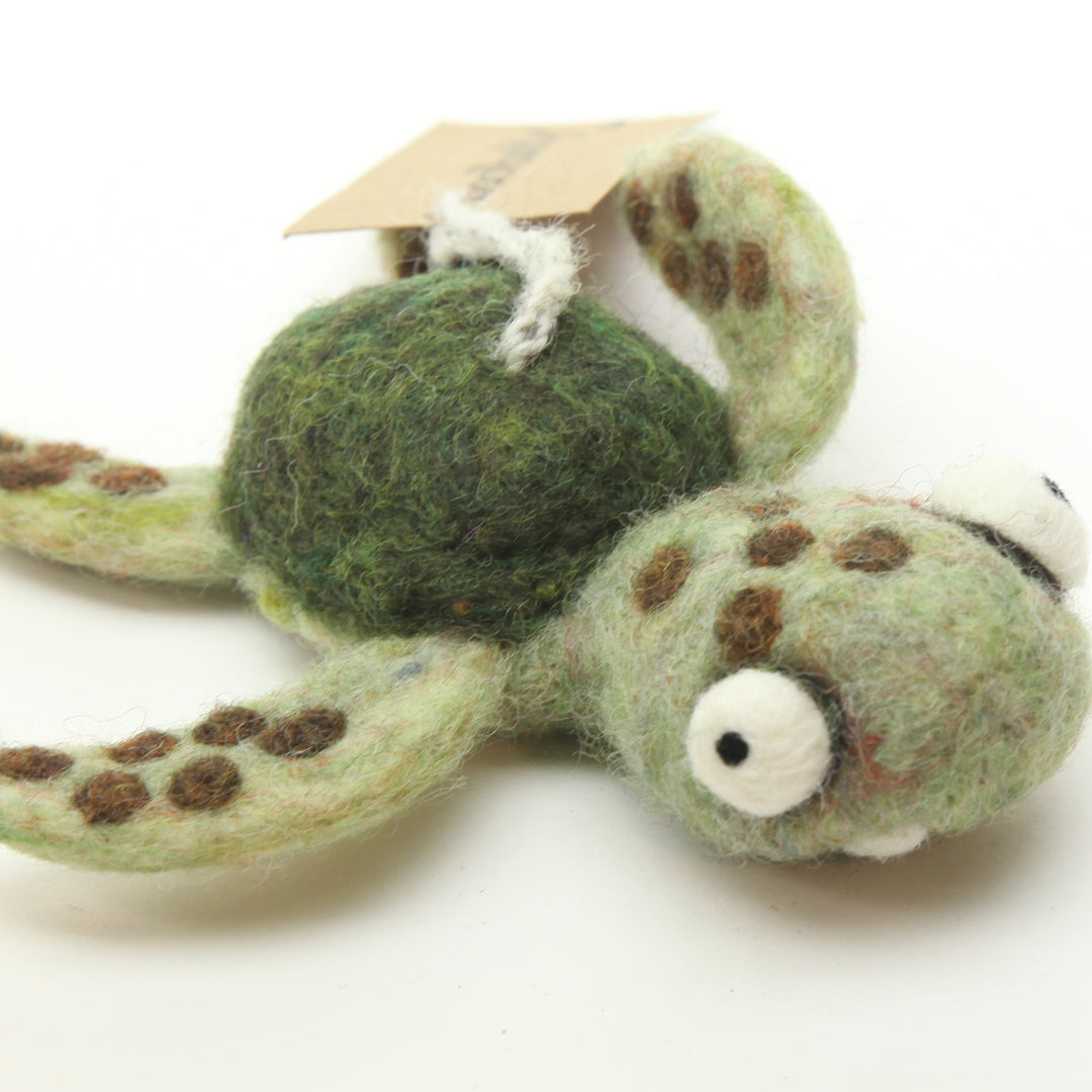Sea Turtle Ornament - Handmade Needle Felted Wool Decoration | Woolbuddy
